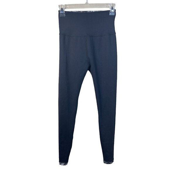 Beyond Yoga Gray Black Lotus Flip it Reverse it Womens Leggings High Rise Size S - Picture 1 of 8